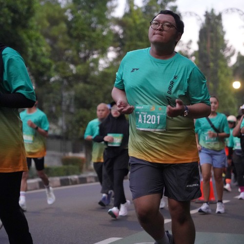 Race photo from BAUR RUN 2025