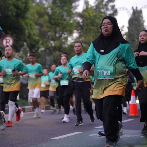 Race photo from BAUR RUN 2025