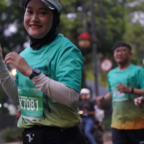 Race photo from BAUR RUN 2025