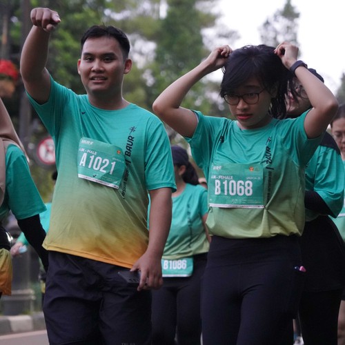 Race photo from BAUR RUN 2025