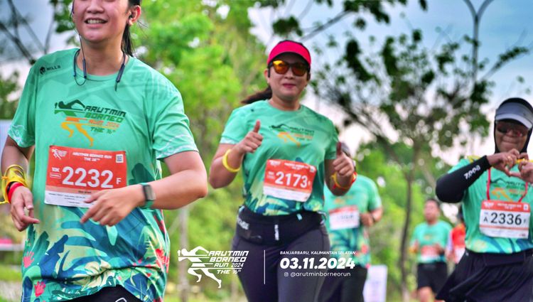 Race photo from Arutmin Borneo Run 2024