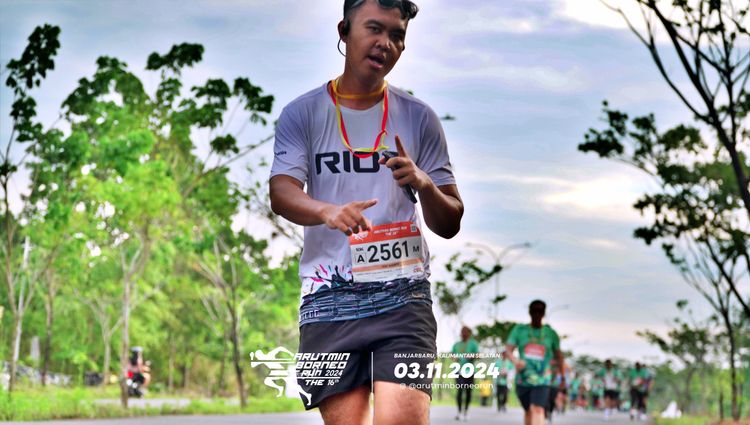 Race photo from Arutmin Borneo Run 2024