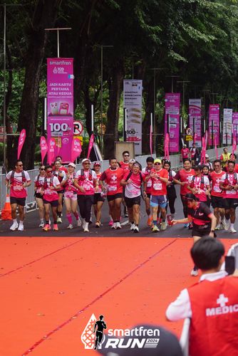 Race photo from Smartfren Run 2024