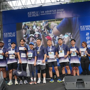 Race photo from KEMLU RUN 2026