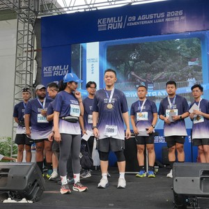 Race photo from KEMLU RUN 2026