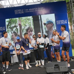Race photo from KEMLU RUN 2026