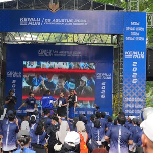 Race photo from KEMLU RUN 2026