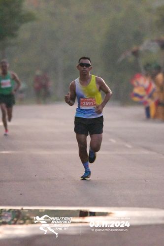 Race photo from Arutmin Borneo Run 2024