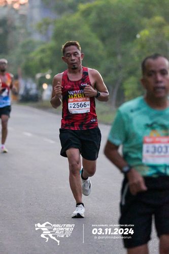 Race photo from Arutmin Borneo Run 2024
