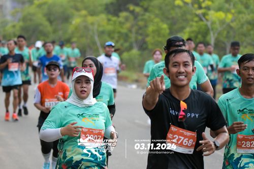 Race photo from Arutmin Borneo Run 2024
