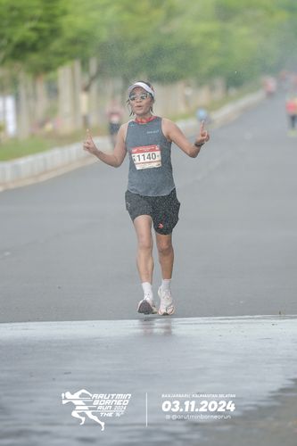 Race photo from Arutmin Borneo Run 2024