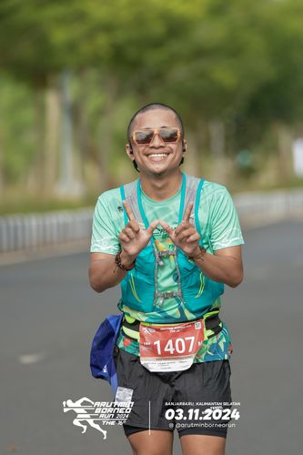 Race photo from Arutmin Borneo Run 2024