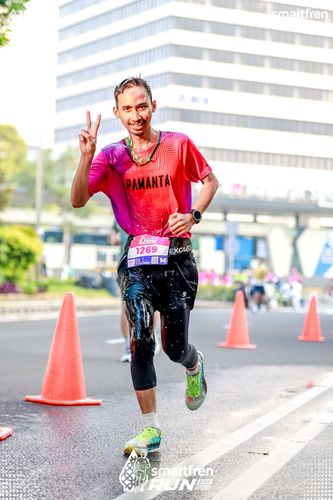 Race photo from Smartfren Run 2025 