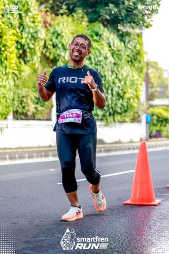 Race photo from Smartfren Run 2025 