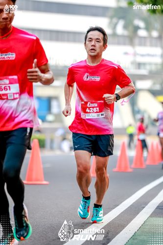 Race photo from Smartfren Run 2025 