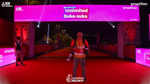 Race photo from Smartfren Run 2025 