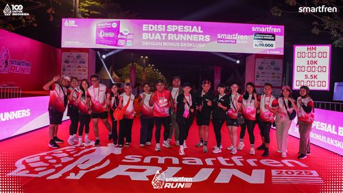 Race photo from Smartfren Run 2025 