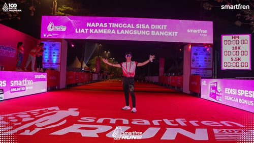 Race photo from Smartfren Run 2025 