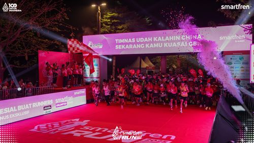 Race photo from Smartfren Run 2025 