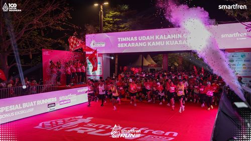 Race photo from Smartfren Run 2025 