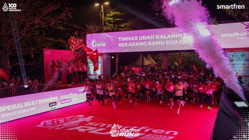 Race photo from Smartfren Run 2025 