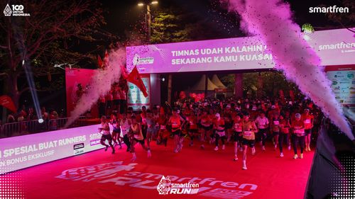 Race photo from Smartfren Run 2025 