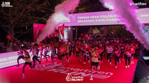 Race photo from Smartfren Run 2025 