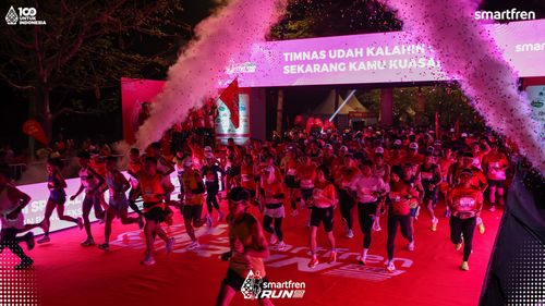 Race photo from Smartfren Run 2025 