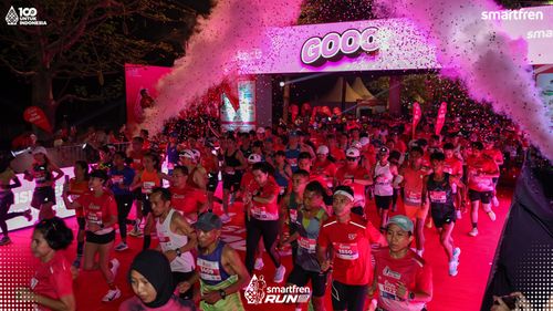 Race photo from Smartfren Run 2025 