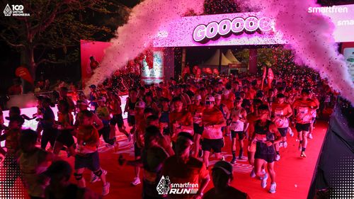 Race photo from Smartfren Run 2025 