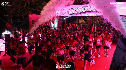 Race photo from Smartfren Run 2025 