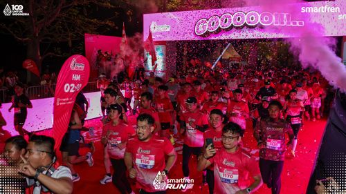 Race photo from Smartfren Run 2025 