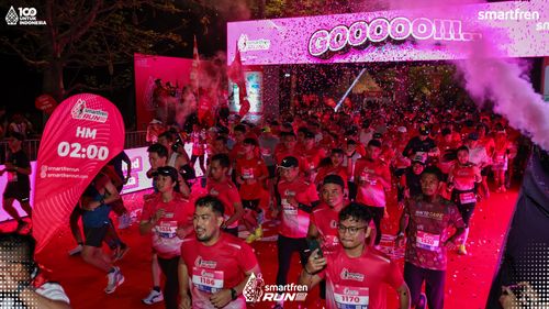 Race photo from Smartfren Run 2025 