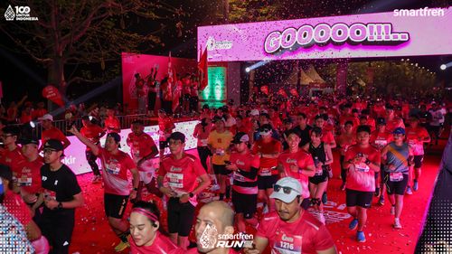 Race photo from Smartfren Run 2025 