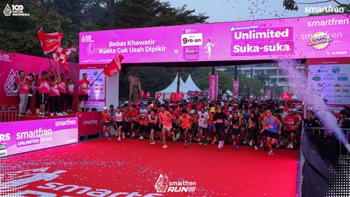 Race photo from Smartfren Run 2025 