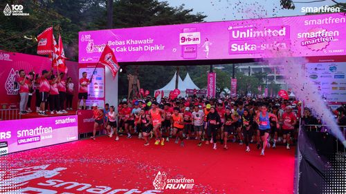 Race photo from Smartfren Run 2025 