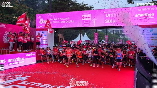 Race photo from Smartfren Run 2025 