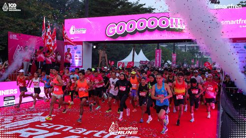 Race photo from Smartfren Run 2025 