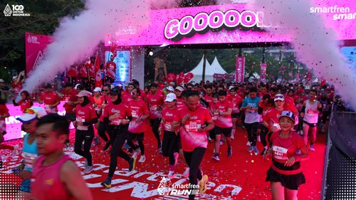 Race photo from Smartfren Run 2025 