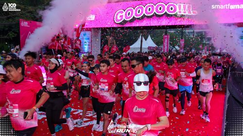 Race photo from Smartfren Run 2025 