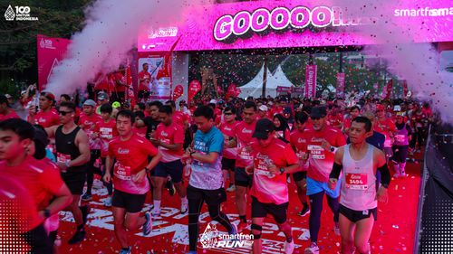 Race photo from Smartfren Run 2025 