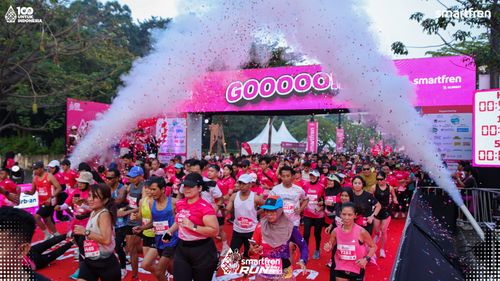 Race photo from Smartfren Run 2025 