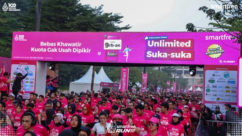 Race photo from Smartfren Run 2025 