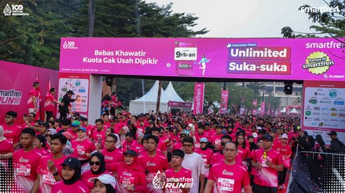 Race photo from Smartfren Run 2025 