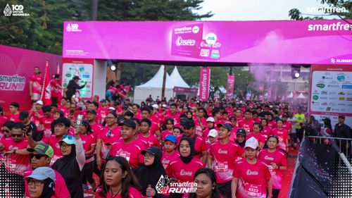 Race photo from Smartfren Run 2025 