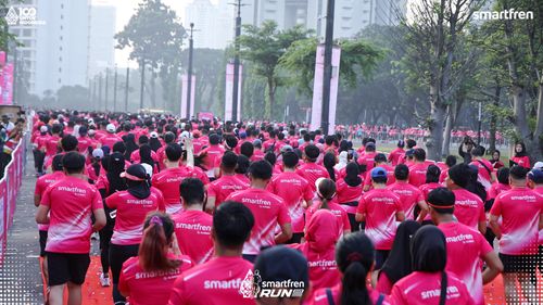 Race photo from Smartfren Run 2025 