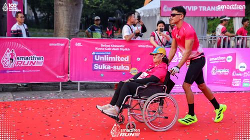 Race photo from Smartfren Run 2025 