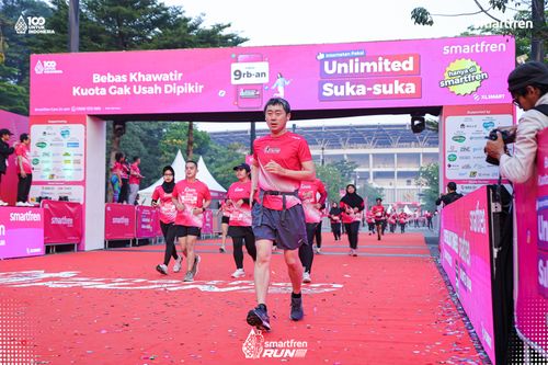 Race photo from Smartfren Run 2025 
