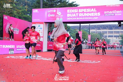Race photo from Smartfren Run 2025 