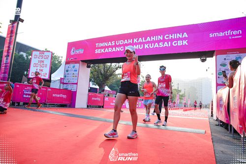 Race photo from Smartfren Run 2025 